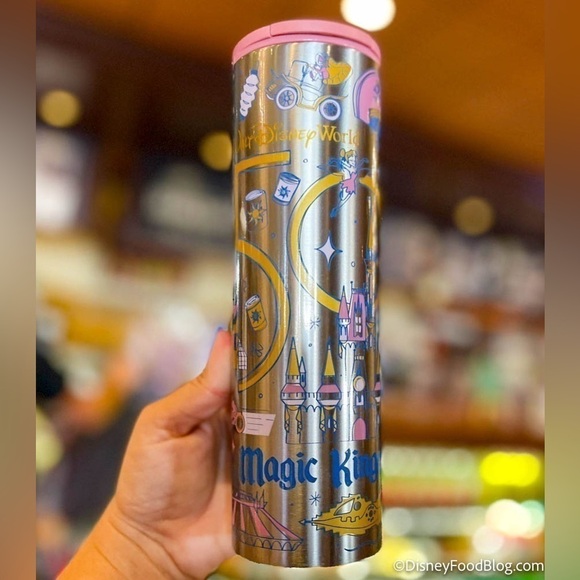 Disney Accessories - Starbucks Disney Magic Kingdom 50th Anniv. Metal Tumbler